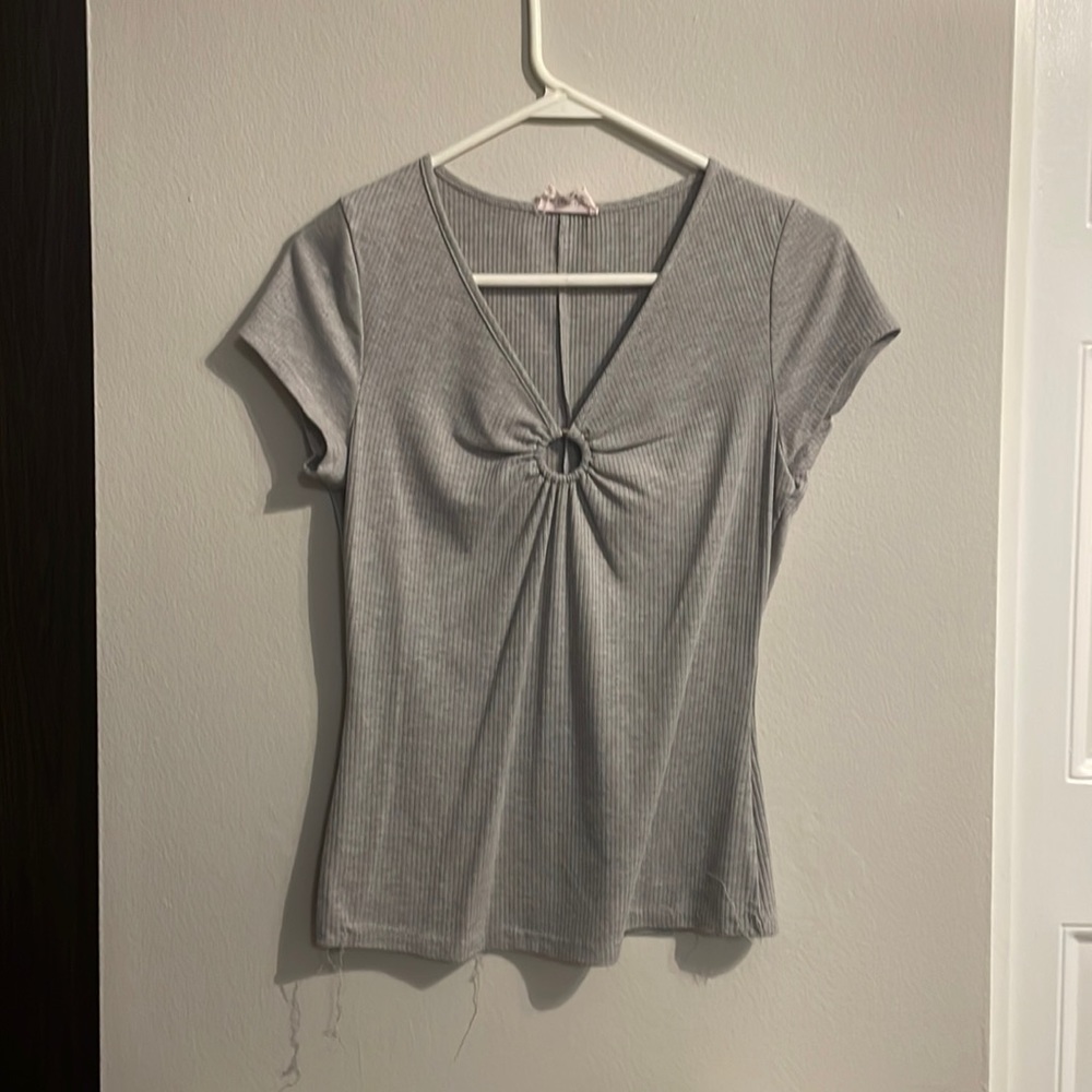 No Less Than keyhole V-Neck